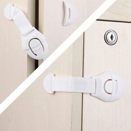 Set Incuietoare curea pentru dulapuri si sertare, 10 bucati, Sipo 614664