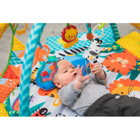 Covoras de joaca cu activitati Jungla, 120x120 cm, Fillikid 454261