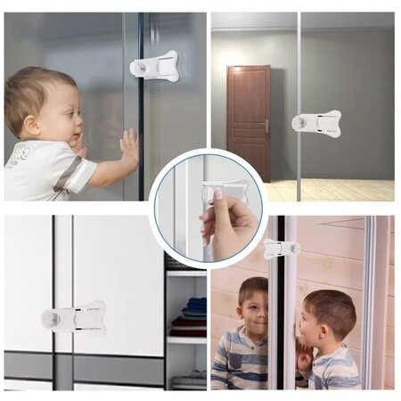 Set 2 bucati sisteme de siguranta pentru usi glisante, Sipo 581943