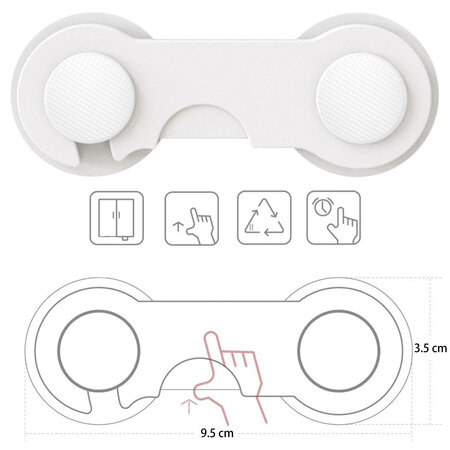 Set Inchizatoare pentru dulapuri si sertare, 10 bucati, Sipo 614682