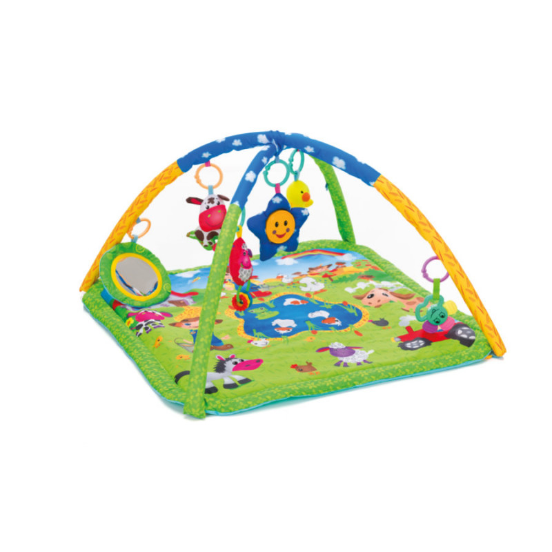 Covoras de joaca cu activitati Farm, 70x80 cm, Fillikid     