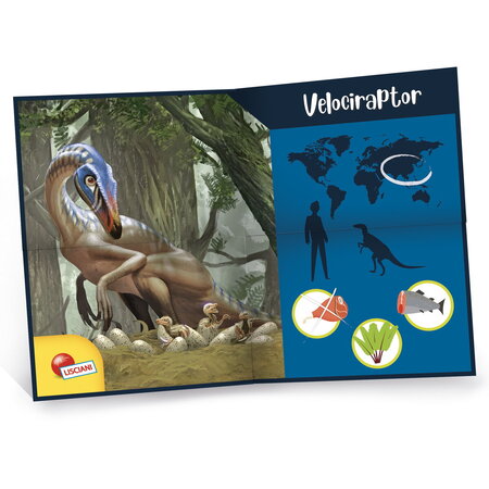 Experimentele micului geniu Kit Paleontologie Velociraptor, 7-12 ani, Lisciani 700459