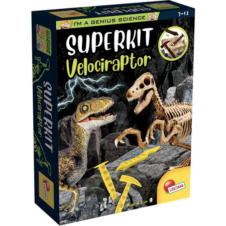 Experimentele micului geniu Kit Paleontologie Velociraptor, 7-12 ani, Lisciani