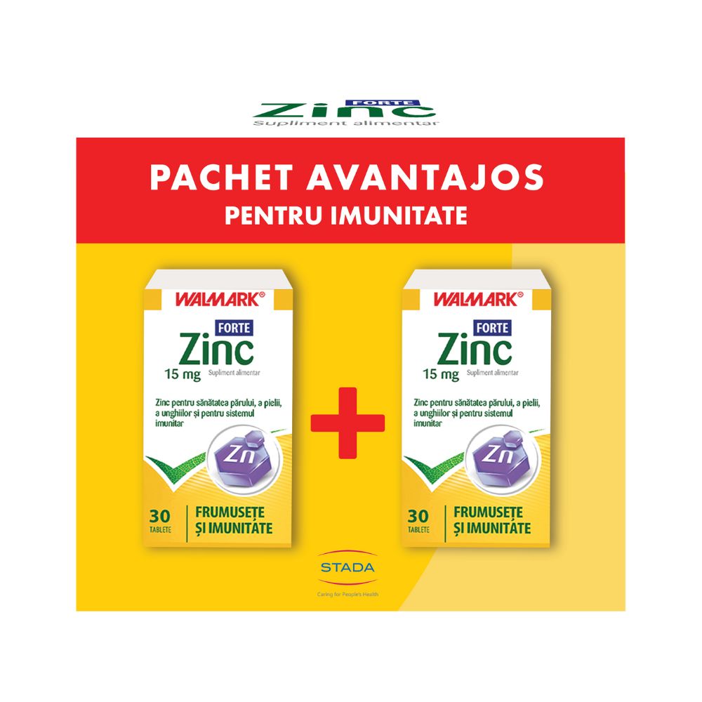 Pachet Zinc Forte, 30+30 comprimate, Walmark