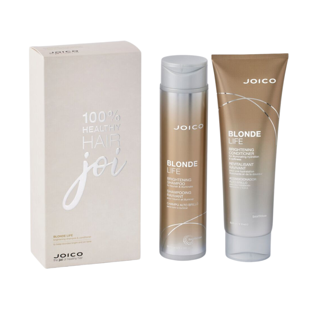 Pachet Sampon 300 ml + Balsam 250 ml Blonde Life Brightening, Joico