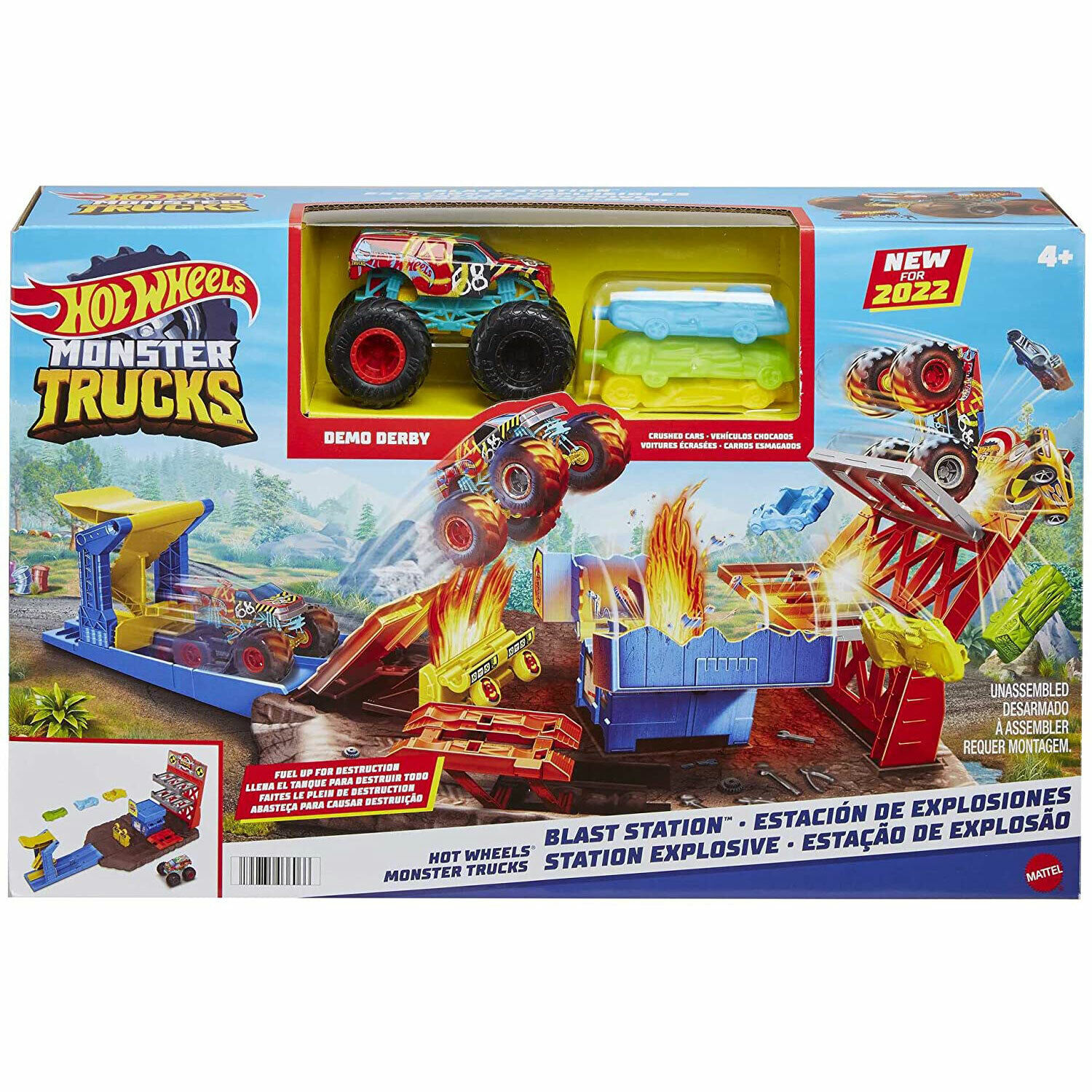 Set de joaca Monster Tracks Blast Station, Hot Wheels