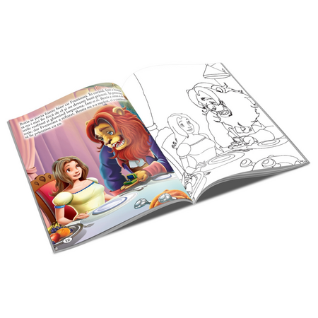 Carte de colorat, Frumoasa si bestia, + 3 ani, Unicart 582749