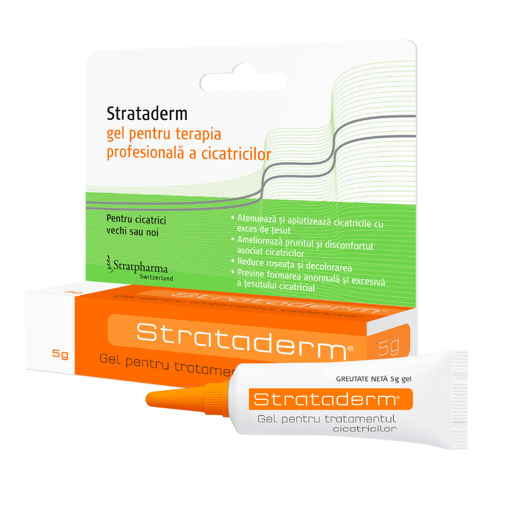 Gel profesional pentru terapia cicatricilor Strataderm, 5 g, Stratpharma