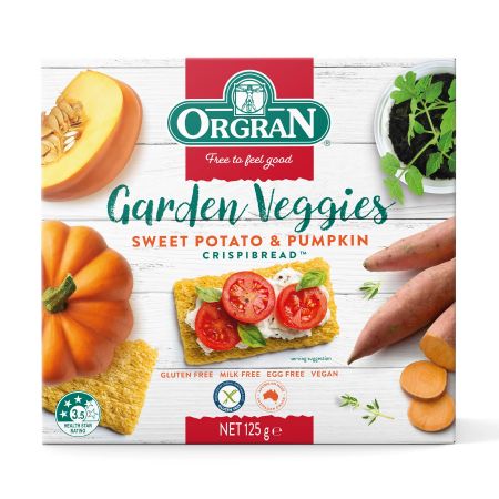 ORGRAN PAINE USCATA VEGGIES GARDEN CARTOF DULCE ȘI DOVLEAC FARA GLUTEN 125 GR