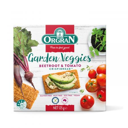 ORGRAN PAINE USCATA VEGGIES GARDEN SFECLA SI ROSII FARA GLUTEN 125 GR