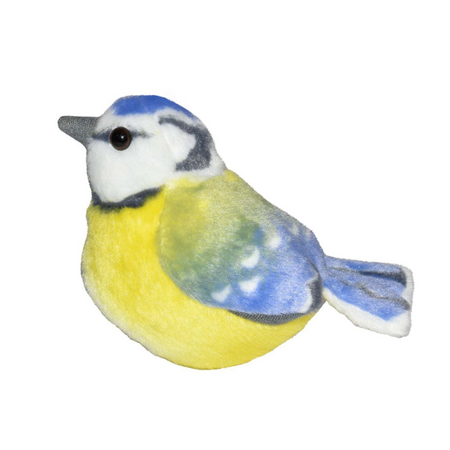 Jucarie de plus Pasare cu sunete, 17 cm, Pitigoi Albastru, Wild Republic 583858