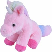 Jucarie din plus Unicorn Roz, 13 cm, Wild Republic