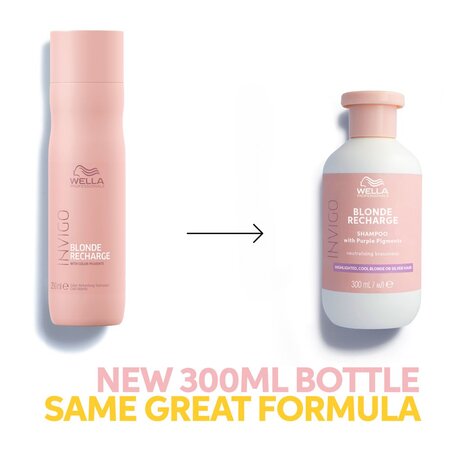 Sampon cu pigment violet pentru neutralizarea tonurilor de galben Invigo Blonde Recharge, 300 ml, Wella Professionals 584017