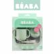 Set de masa din silicon Essentials, Grey/ Sage Green, 4 piese, Beaba 584203