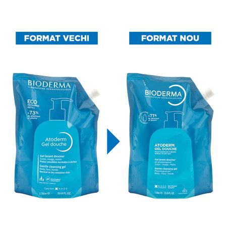 Rezerva reincarcare gel de dus Atoderm, 1000 ml, Bioderma 817422