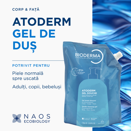 Rezerva reincarcare gel de dus Atoderm, 1000 ml, Bioderma 817424