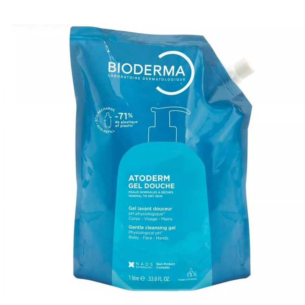 Rezerva Eco Gel de dus Atoderm, 1000 ml, Bioderma