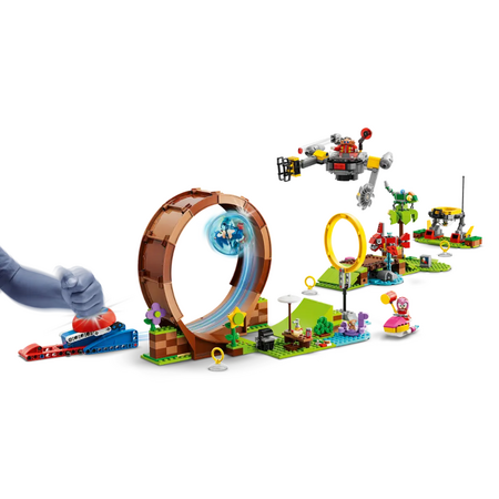Provocarea cu bucla lui Sonic din zona Green Hill Lego Sonic, +8 ani, 76994, Lego 584557
