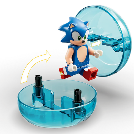 Provocarea cu bucla lui Sonic din zona Green Hill Lego Sonic, +8 ani, 76994, Lego 584556
