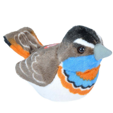 Jucarie de plus Pasare cu sunete, 17 cm, Privighetoare Gusa Vanata, Wild Republic 584613