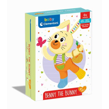 Jucarie de plus Iepurasul Benny, Baby, + 0 luni, Clementoni 584824