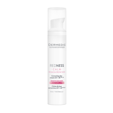 Crema corectoare de zi UV+IR pentru piele cuperozica Redness Calm
