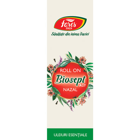 Biosept nazal cu uleiuri esentiale A27, 5ml, Fares 722614
