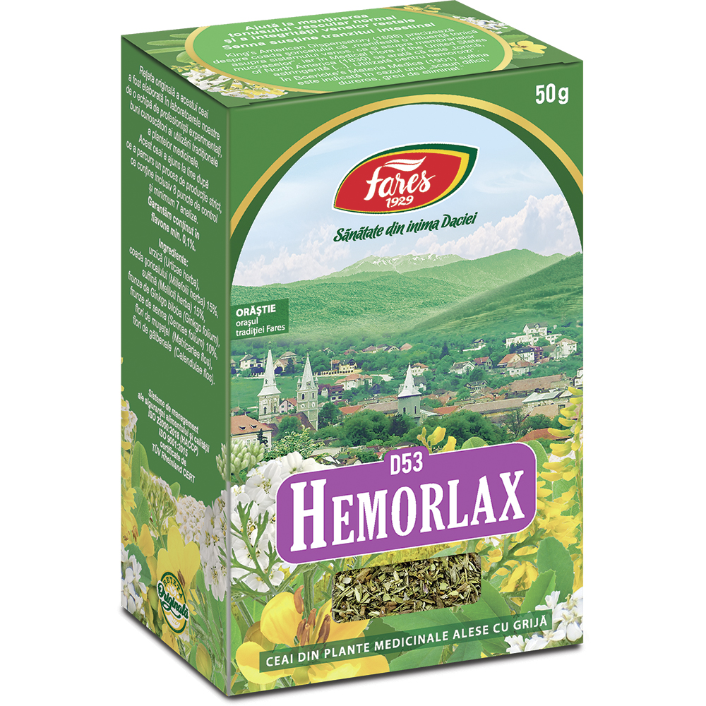 Ceai Hemorlax, 50 g, Fares