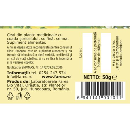 Ceai Hemorlax, 50 g, Fares 718384