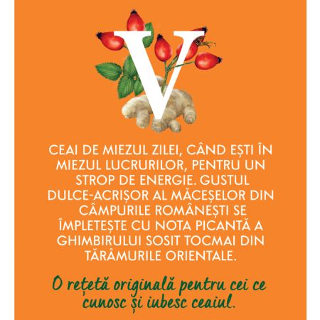 Ceai din macese si ghimbir Vigoare, 20 plicuri, Fares 722020