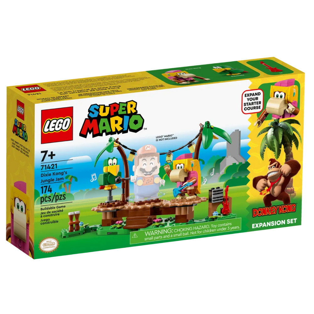 Set de extindere Concertul lui Dixie Kong in jungla, 7 ani+, 71421, Lego Super Mario