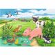 Puzzle Pui de animale la Ferma, +3 ani, 2x12 piese, Ravensburger 585703