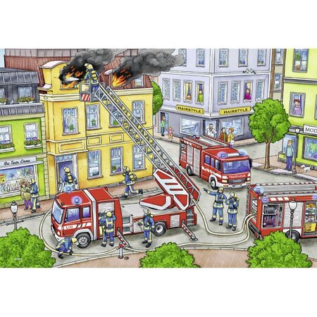 Puzzle Echipaj de Politie, 3 ani+,2 x 12 piese, Ravensburger 585708