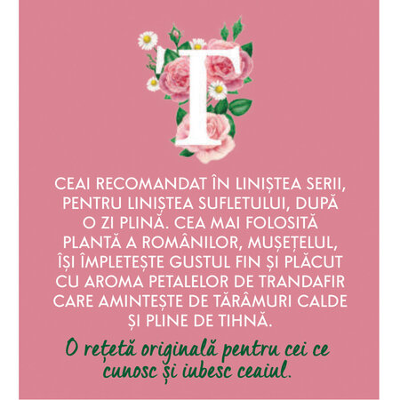 Ceai cu musetel si trandafir Tihna, 20 plicuri, Fares 722013