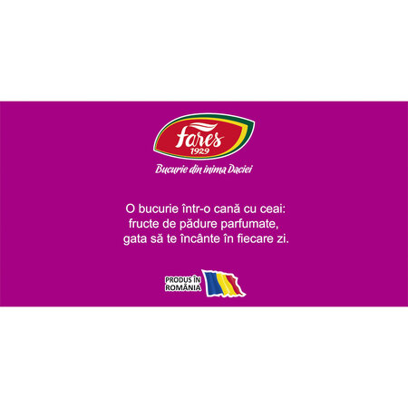Ceai cu fructe de padure Aromfruct, 100 plicuri, Fares 721869