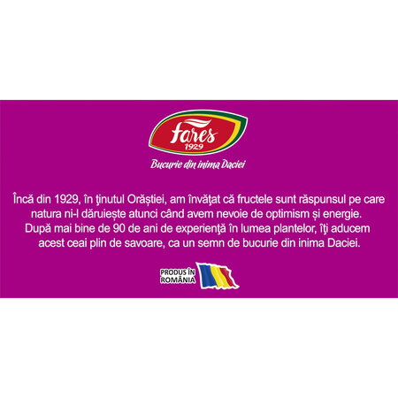 Ceai cu fructe de padure Aromfruct, 100 plicuri, Fares 721870