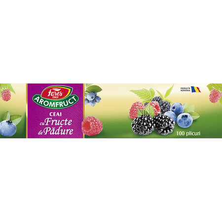 Ceai cu fructe de padure Aromfruct, 100 plicuri, Fares 721871