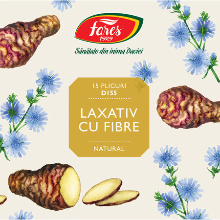Ceai laxativ cu fibre D155, 15 plicuri, Fares 722521