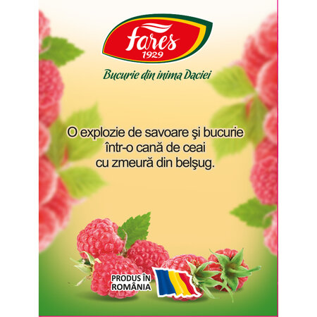 Ceai cu zmeura 40%, 20 plicuri, Fares 722235