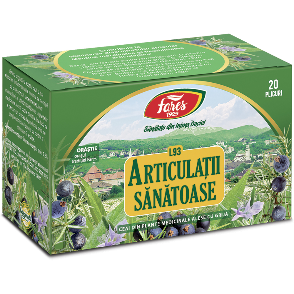 Ceai articulatii sanatoase, 20 plicuri, Fares