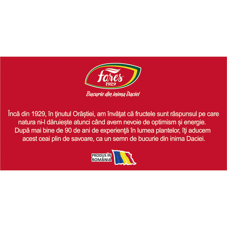 Ceai cu capsune si fragi Aromfruct, 100 plicuri, Fares 721885