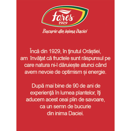Ceai cu capsune si fragi, 20 plicuri, Fares 718127