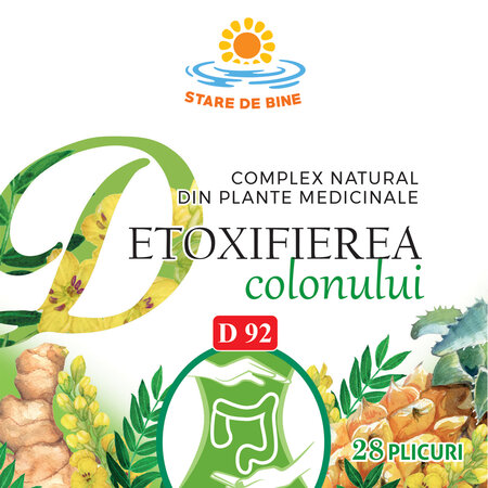 Ceai Detoxifierea Colonului D92, 28 plicuri, Fares 722147