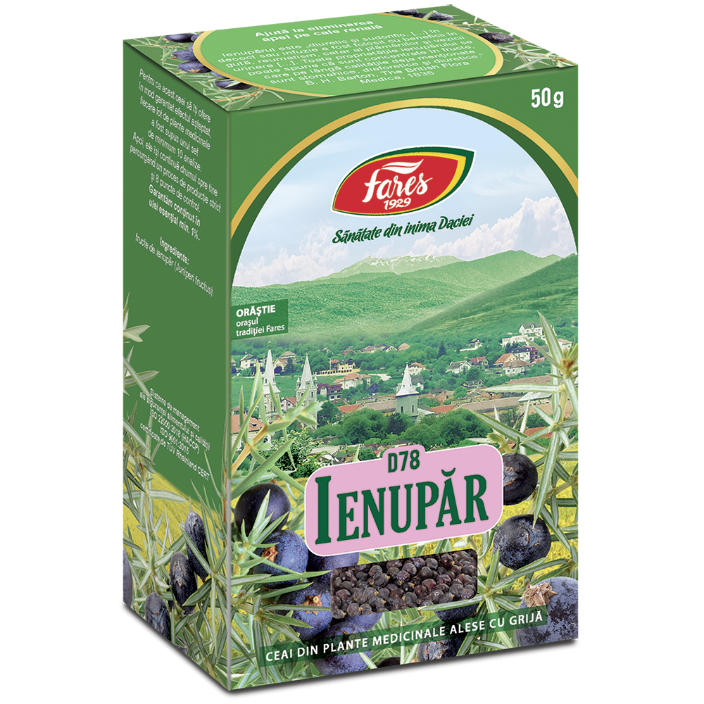 Ceai cu fructe de ienupar, 50 g, Fares
