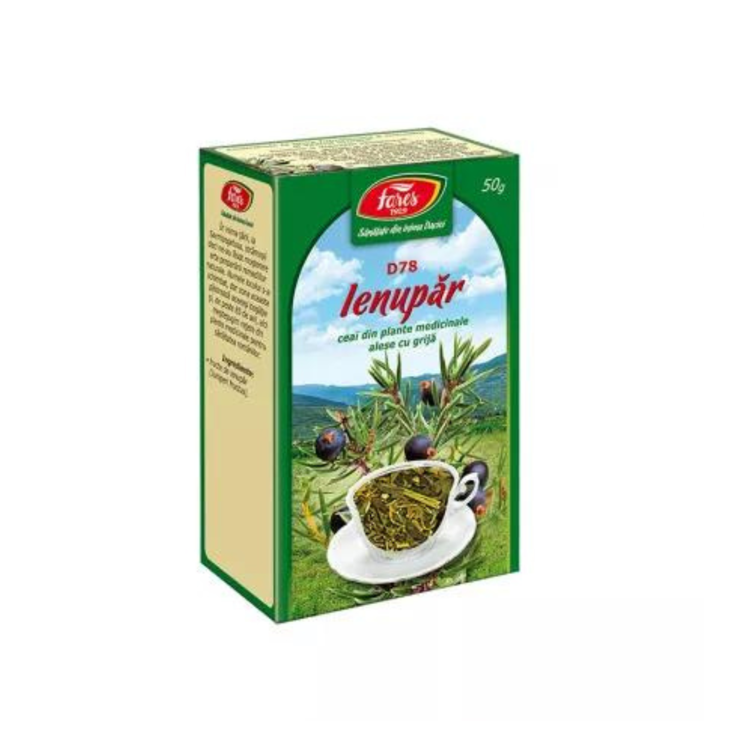 Ceai cu fructe de ienupar, 50 g, Fares