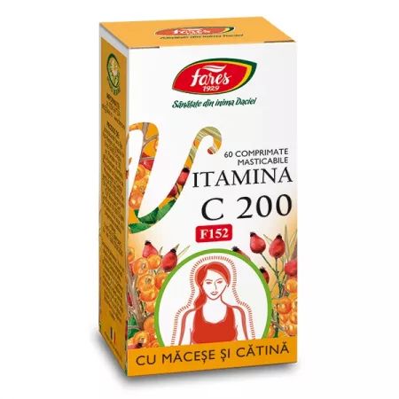 FARES F152 VITAMINA C 200 CU MACESE SI CATINA  60CPS