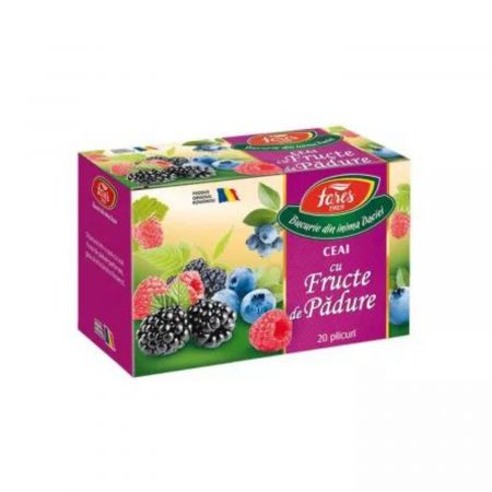 Ceai cu fructe de padure, Aromfruct, 20 plicuri, Fares