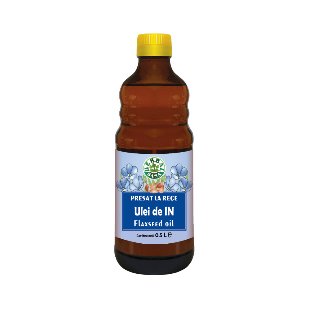 Ulei de In presat la rece, 500 ml, Herbal Sana