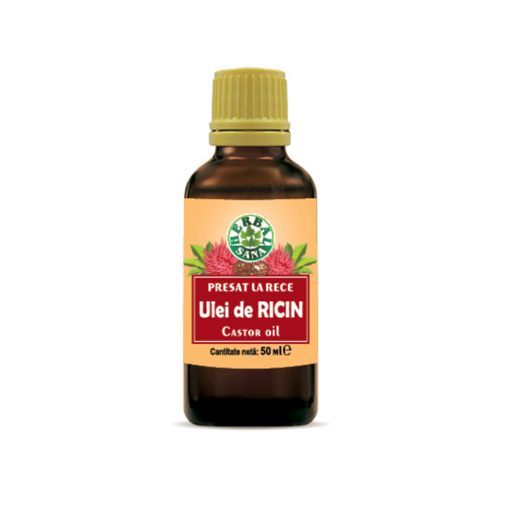 Ulei de ricin presat la rece, 50 ml, Herbal Sana