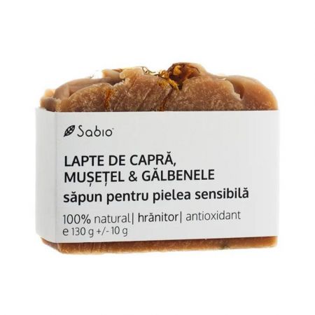 Sapun cu lapte de capra si galbenele, 130 g, Sabio